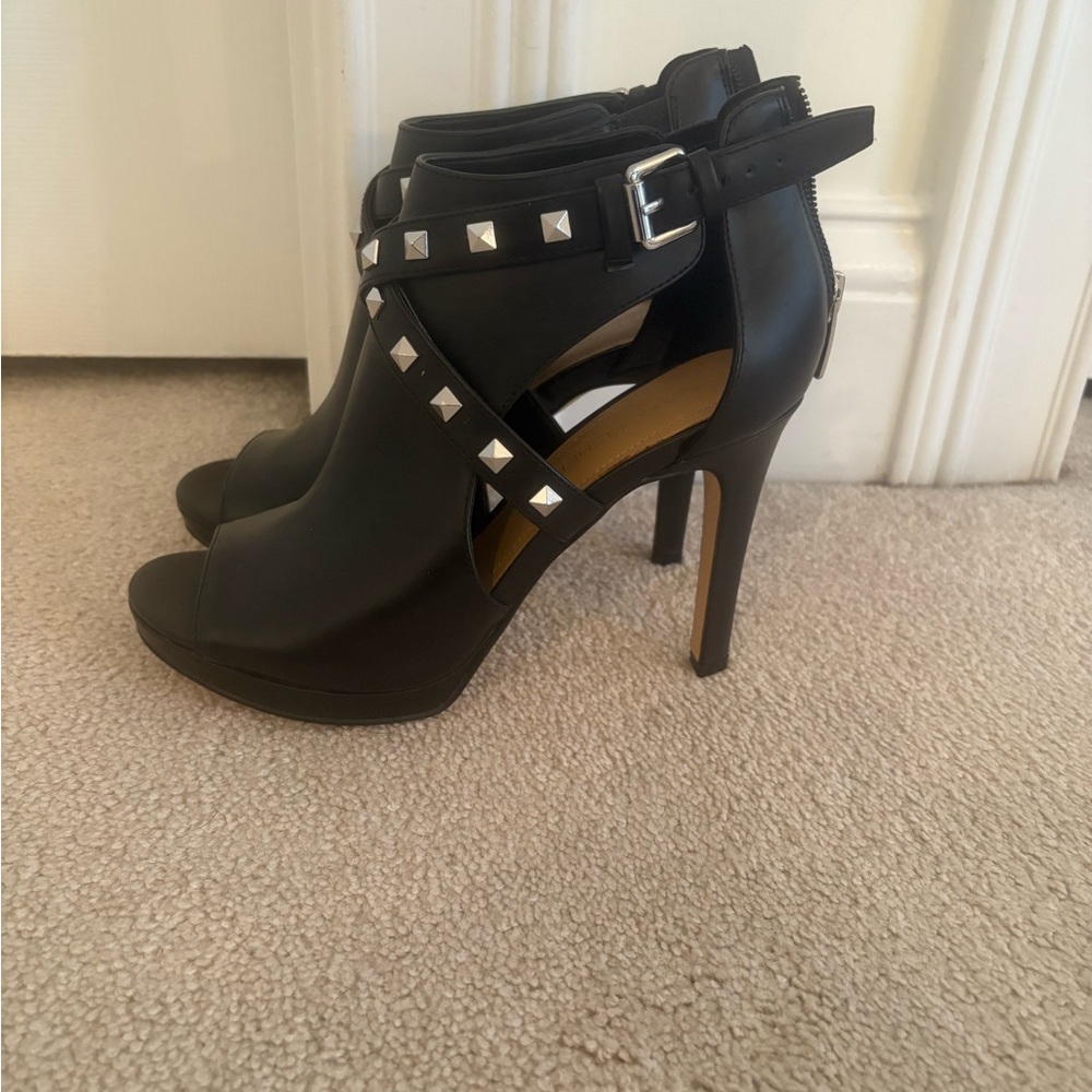 Marc Fisher Mihaya Leather Studded Stiletto Heel, 6